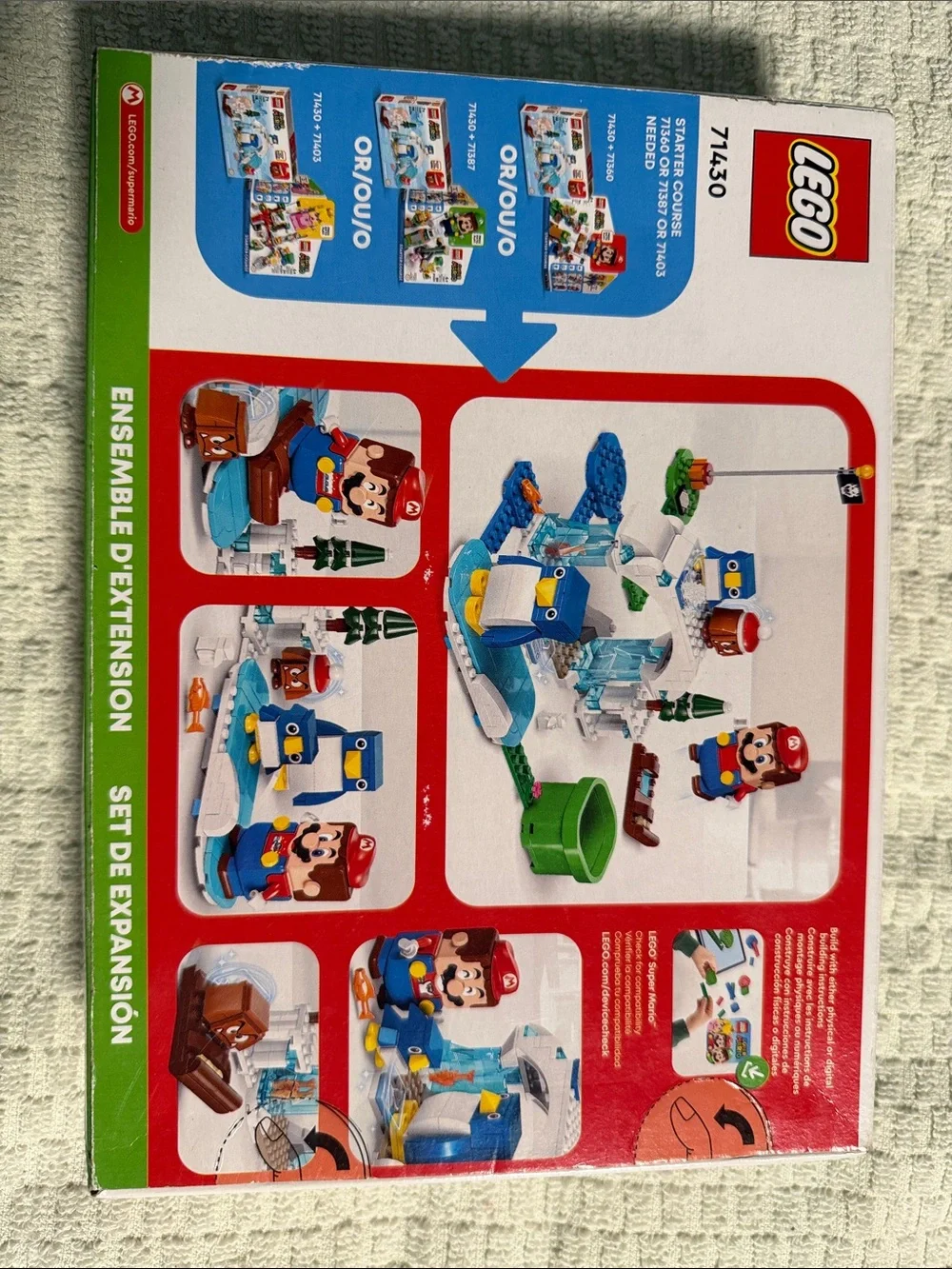 Lego Super Mario Blue White Penguin & Ice Expansion Set - Picture 2 of 2